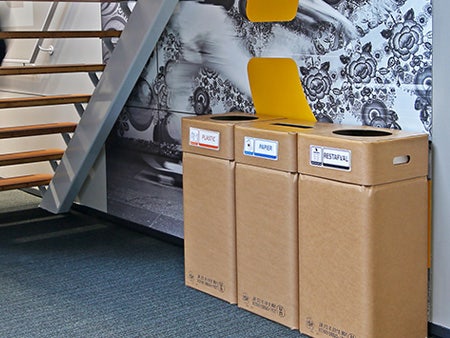 Afvalbox afvalscheidingsbakken met 3 afvalstromen
