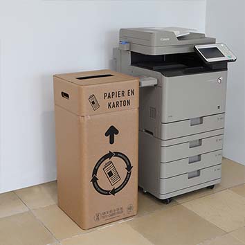 Afvalbox voor afval scheiden van papier en karton
