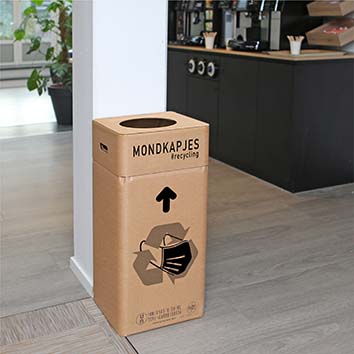 Afvalbox voor afval scheiden van mondkapjes