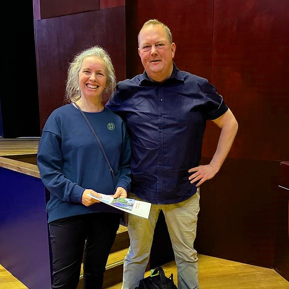 Collega Lieneke met Drik Groot, De Zwerfinator