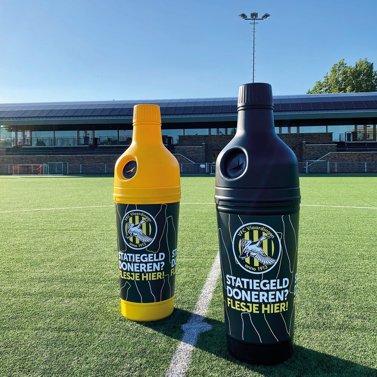 Statiegeld inzameling op de sportclub