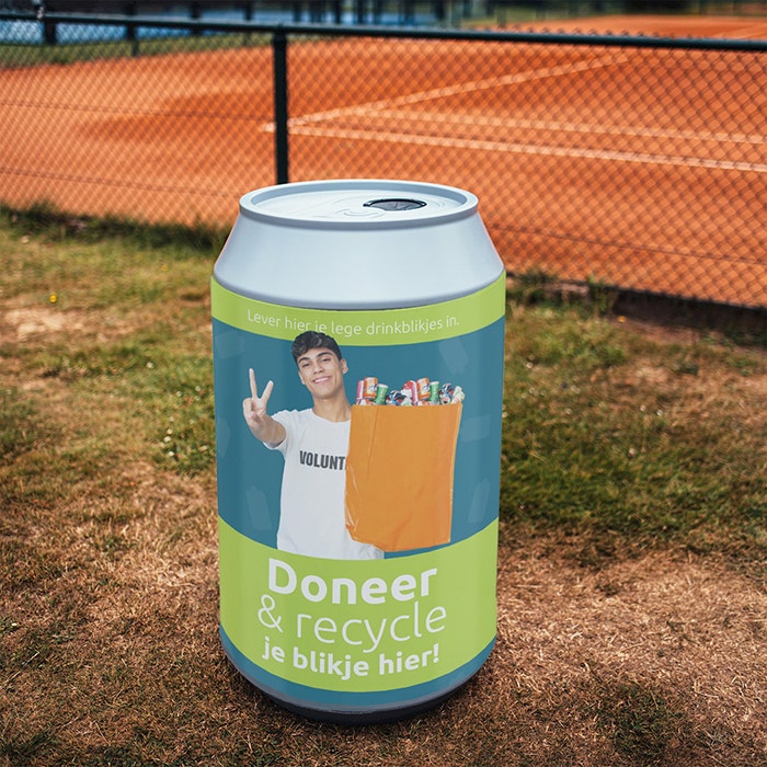 Statiegeld op blik inzamelbak CANman Binqer