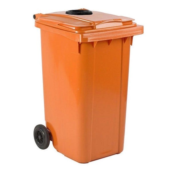 Afvalcontainer plastic, PMD of PBD - oranje