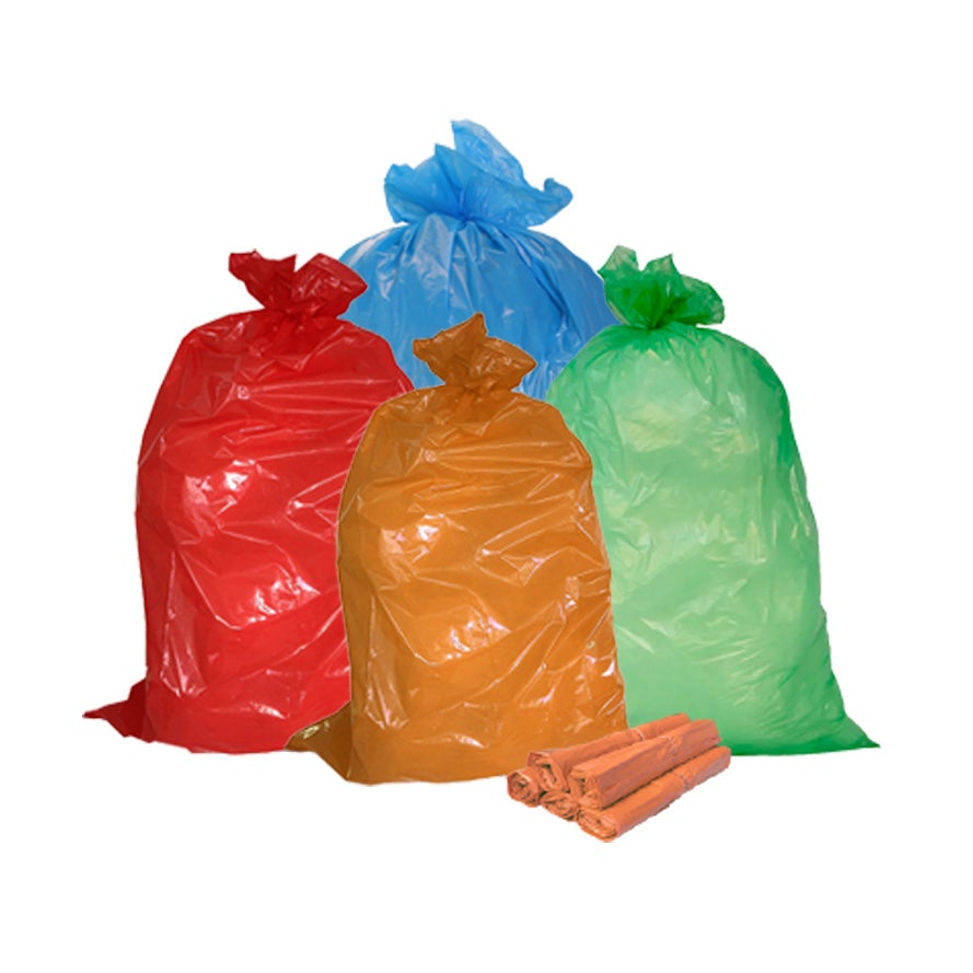 HDPE of LDPE afvalzakken