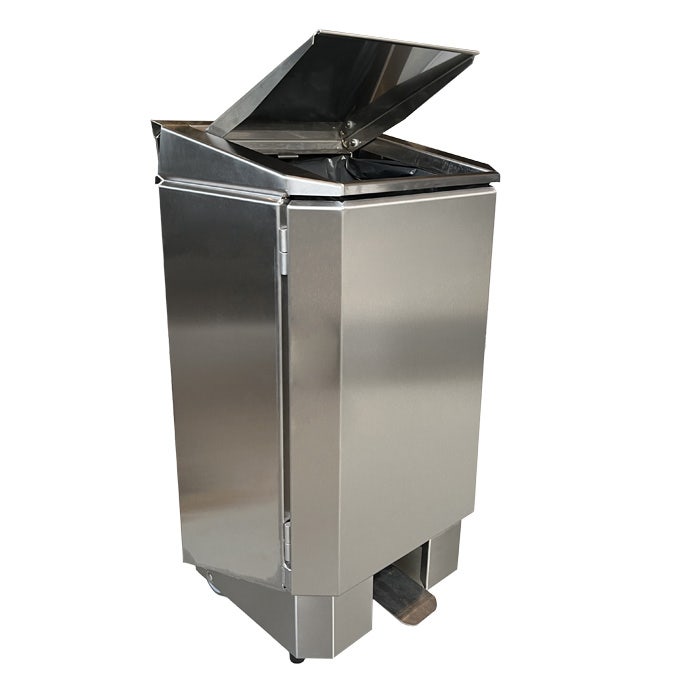 Josto RVS horeca afvalbak met voetpedaal