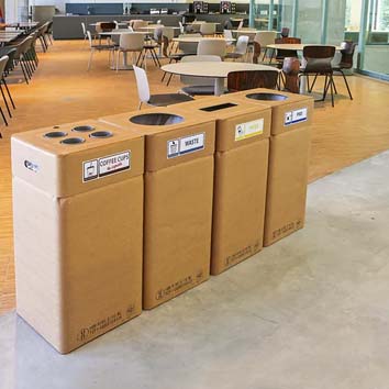 Afvalbox afvalscheidingsbakken met 4 afvalstromen