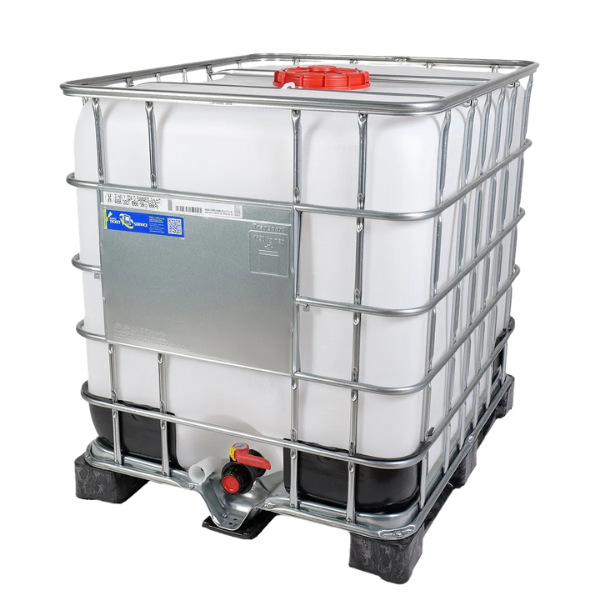 IBC container 1000 liter met kunststof onderstel