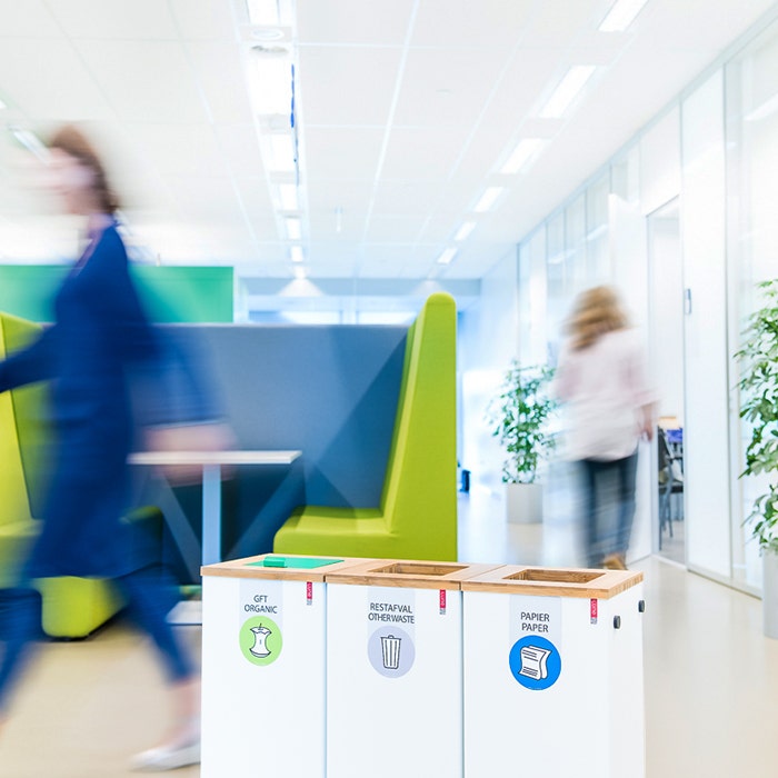 Wit Paxa afvalscheidingsstation op kantoor