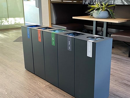 Paxa modulaire afvalscheidingsbakken met 5 afvalstromen