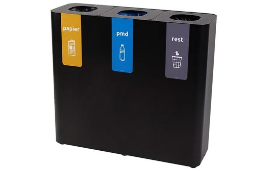 Afvalbak Pure 60 liter zwart