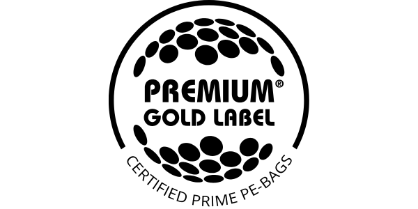 Premium gold label logo